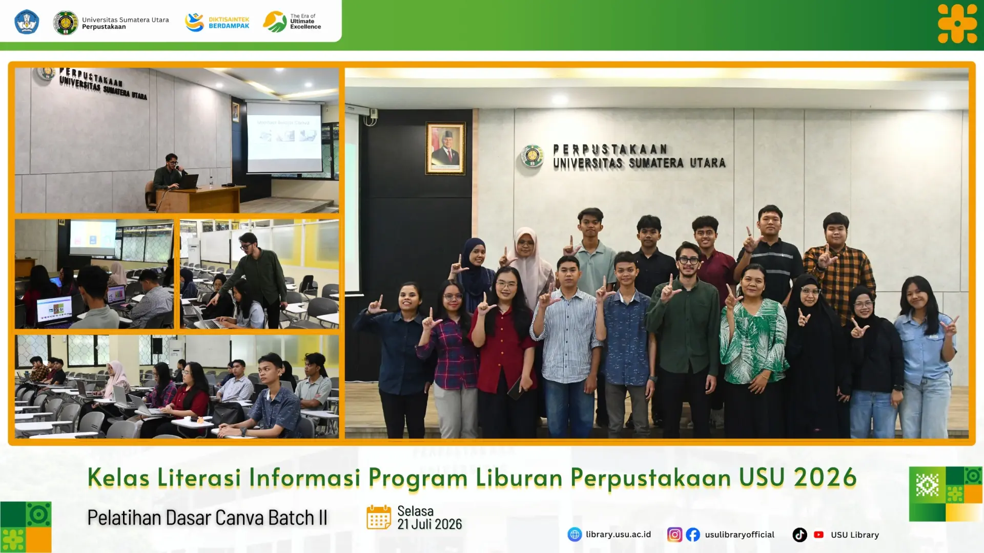 Pelatihan Dasar Canva Batch II Bekali Mahasiswa USU Tingkatkan Kompetensi Desain Visual